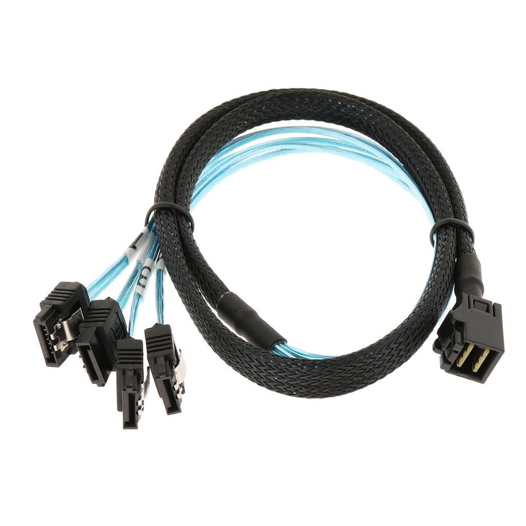 Internal Mini SAS SFF-8643 to 4 SATA 7Pins Cable for PC Chassis 12Gbps 0.5M Internal Mini SAS SFF-8643 to 4 SATA 7Pins Cable for PC Chassis 12Gbps 0.5M