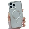thumbnail image 1 of MagSafe Compatible iPhone 14 Pro Max Case, iPhone 14 Pro Max Magnetic Glitter Case, Luxury Plating Clear Case for Women Girls Shockproof Back Cover, Deep Purple, 1 of 6