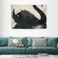 thumbnail image 2 of FANNA Black Swan Banksy Symbolism 60x40in Soft Durable Lightweight Tapestry Art for Home Wall Decoration Indoor or Outdoor Hanging 60x40in, 2 of 7