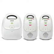 VTech DM112-2 DECT 6.0 Digital Audio Baby Monitor with Belt Clip, 2 Parent Units, White