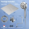 thumbnail image 4 of Doulami 8" Rain Shower Head Combo with Handheld, Dual Shower Head with Filter 10 Setting Handheld Showerhead with Adjustable Extension Arm, 4 of 11