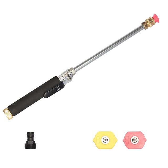 High Pressure for Power Washer Wand Watering Sprayer Tool with 2 Hose Nozzles
