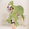 thumbnail image 2 of Peluche Huniupore con forma de rana verde grande de peluche, 100 cm, 2 of 7