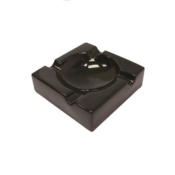 Fess 8" Large Ceramic 4 Cigar Rest Ashtray for Patio, Indoor, Outdoor Desktop Use