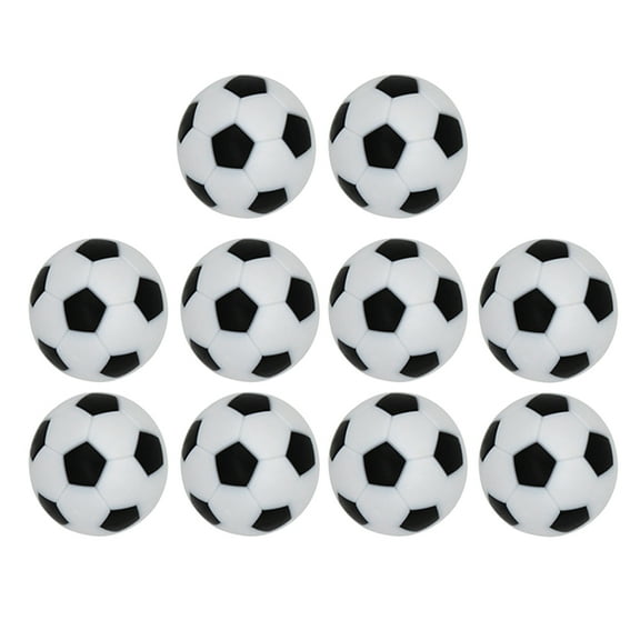 10pcs 32mm Table Soccer Foosballs Game Replacement Official Tabletop Game Football Balls(Black White)