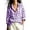 *Purple, variant on VBVC Women's Plaid Button Down Shirt , Ladies' Long Sleeve Collared Blouse , Casual Y2K Breathable Top For Women, Black , S-2XL