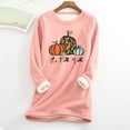 thumbnail image 1 of Hauts d'Automne pour Femmes, Épais Chandail en Molleton en Polaire pour Femmes, Manches Longues, Imprimé Velours, Chaud, Col Rond, sous-Vêtements, Hauts, Chandails en Molleton Col Rond en Liquidation, 1 of 3