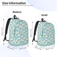 thumbnail image 3 of Bixox White Geese and Flower Printing Canvas Backpack Lightweight Casual Travel Backpack School Backpack Fits 15.6 Inch Notebook, 3 of 5
