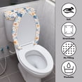 thumbnail image 3 of HELLHERO Floral Design Keep Dust Stain Bathroom Toilet Cover Set Elastic Bottom Adjustable for Toilet, 3 of 8