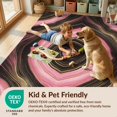 thumbnail image 4 of Design&I 9'x12' Washable Area Rug Blush Mineral Geode Inspired Veined Swirls Gilded Pink Abstract Refined for Dining Room, Basement, Large Office, Snag-Free, 4 of 7