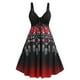 thumbnail image 1 of Vestido Navideño Talla Extra Estampado Copo de Nieve Rosegal  Vestidos casuales de talla grande, 1 of 5