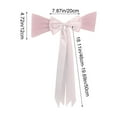 thumbnail image 3 of Pink Christmas Bow Chair Tie, Stretch Holiday Chair Tie for Party Dining Room Banquet Seat, Festive Home Decor, Elastic No Sew Removable Event Styling Accessory, 3 of 6