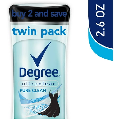 Degree Ultra Clear Black + White Pure Clean Antiperspirant & Deodorant Stick - 2.6oz