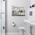 thumbnail image 6 of Farmhouse Bathroom Succulent Canvas Wall Art Rustic Succulent Plants Pictures Wall Decor God Says You Are Christian Bible Verse Painting Prints Country Artwork Framed Home Bedroom Living Room 16"x12", 6 of 6