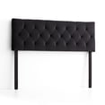 thumbnail image 2 of Rest Haven Raleigh Tufted Velvet Upholstered Headboard, Queen, Black, 2 of 10