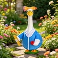 thumbnail image 4 of AZXY Back to School Goose Outfit, Teacher Style Blue Costume with Bow Headband and Glasses, Weather Resistant for 23 Inch Goose, Classroom, Teacher Appreciation & Home Decor, 4 of 8