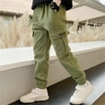 thumbnail image 6 of Odeerbi 3-14 Years Kids Boys 2 PCS Cargo Pants Slim Athletic Sports Jogger Pants Outwear Casual Work Pants with Pocket, 6 of 8