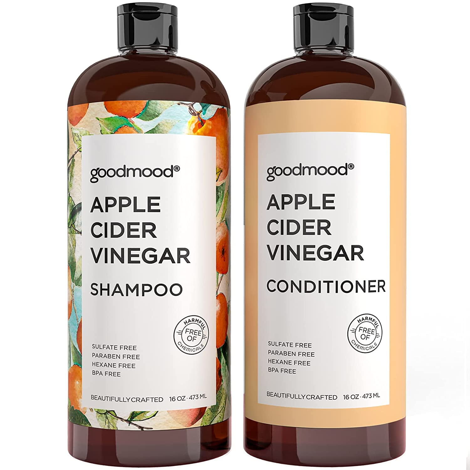 GoodMood Apple Cider Vinegar Shampoo and Conditioner For Hair Growth, Hair  Loss Treatment For Men and Women with DHT Blockers 
