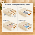 Stackable Bra Storage Solution Underwear Drawer Organizer Stackable Bra For Closet 4 Pack Beige ...
