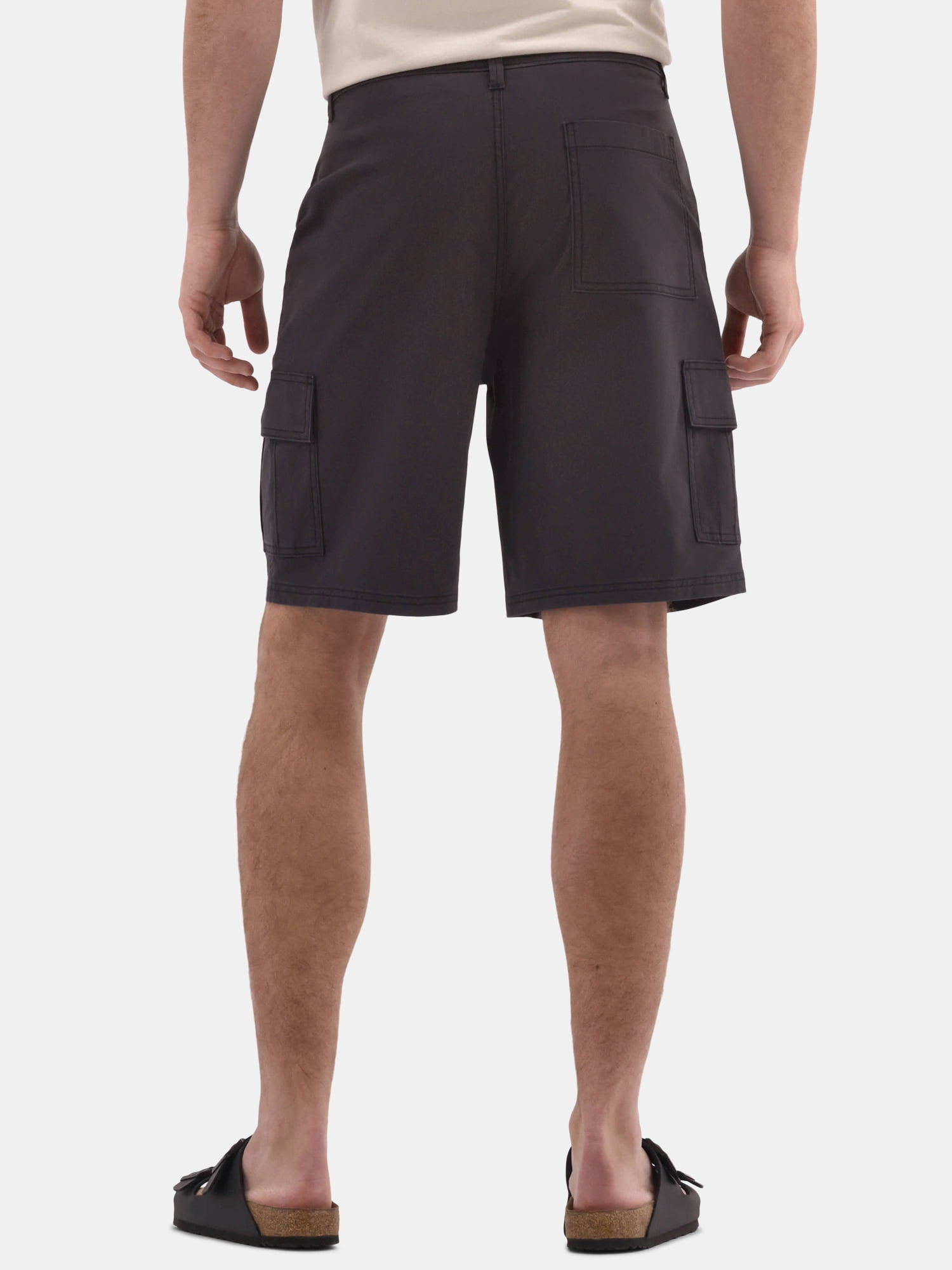 No Boundaries Men's & Big Men's Twill Long Cargo Shorts, 9" Inseam, Sizes XS-5XL