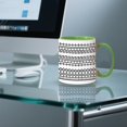 thumbnail image 4 of CHENMEI "Creative White Ceramic Coffee Mug with Black Pattern and Available In Seven Colors for Stylish Sipping Experience", 4 of 6