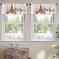 thumbnail image 2 of LALILO Kitchen Curtain Valance Orange Paris Eiffel Rod Pocket Window Curtain 52"x 18" Set of 2, 2 of 6