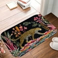 thumbnail image 2 of 1pc Leopard among Flowers Absorbent Non-Slip Bathroom Thickened Flannel Rug Decor,Soft,Quick Drying,Suitable For Indoor/outdoor Use,Bathrooms,Bedrooms,Kitchens,Terrace,Laundry Rooms,16"x24", 2 of 9