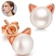 thumbnail image 3 of Pendientes de plata de ley 925 chapados en platino con perlas de agua dulce para mujeres y adolescentes Xemadio 221861-3, 3 of 9