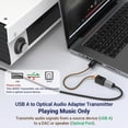 thumbnail image 3 of Cubilux USB A to Optical SPDIF Audio Adapter, Unidirectional Type-A to Digital Converter, S/PDIF Transmitter for Computer Laptop PC, Not for TV, 3 of 7