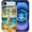 Beach Girl, variant on for iPhone 17 6.3in, Shockproof Anti-Slip with Full-Body Protection Cover, Glossy Textured Fashion Print Design for Girls Gemstone Frog