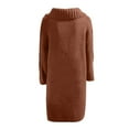 thumbnail image 3 of Women Casual Long Sleeve Knitted Open Front Fashion Loose Elegant Warm Sweater Pocket Long Sleeves Coat Womens Long Winter Sweater up Cardigan Heat down Jacket Fuzzy Coat Women down Mid Layer Open, 3 of 4