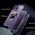 thumbnail image 4 of Dteck Magnetic Case for iPhone 15, MagSafe Compatible iPhone 15 Case with Built-in Screen Protector, Electroplating Metal Bumper Hybrid PC Back with Camera Lens Protector Logo Window View, Purple, 4 of 6