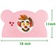 thumbnail image 4 of Manteles individuales de silicona antideslizantes para niños, manteles de mesa de comedor lavables, estera de comida para niños pequeños (oso, rosa) Feliz Sencillez, 4 of 4