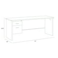 thumbnail image 3 of Hirsh Industries B2248101 Modular Steel Credenza - Single Left Pedestal - 72 x 24 in. - Charcoal & Mahogany, 3 of 3