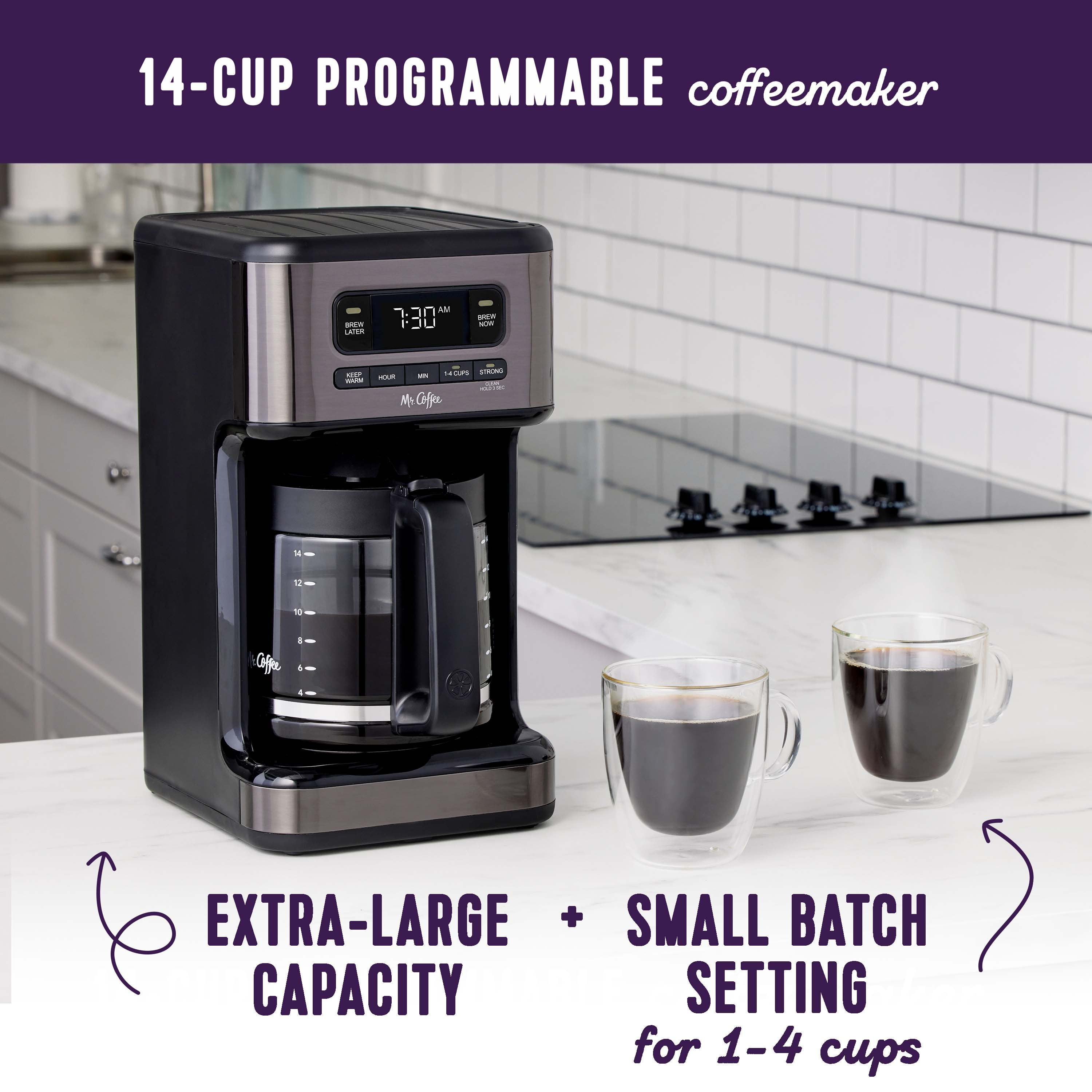 Mr. Coffee 14-Cup Dark Stainless Programmable Coffee Maker - Costless  WHOLESALE - Online Shopping!