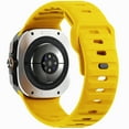 thumbnail image 2 of Soft Silicone Watch Band Compatible for Samsung Galaxy watch Ultra 47mm Band Men Women, Breathable Sport Watch Band for Galaxy Watch 7 Ultra 47mm Strap,Yellow, 2 of 6