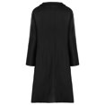 thumbnail image 2 of Zaldita Women's Winter Wool Blend Overcoat Jackets Lapel Single-Breasted Long Trench Pea Coat Black L, 2 of 5