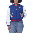 thumbnail image 4 of Women's WEAR by Erin Andrews Royal/White Philadelphia 76ers Cropped Varsity Full-Zip Jacket, 4 of 5