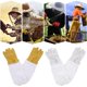 thumbnail image 2 of 1 par de guantes de apicultura, mangas protectoras, transpirables, antipicaduras de abeja, guantes largos de piel de oveja para Apicultor, Herramientas de Apicultura, 2 of 5