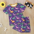 thumbnail image 2 of Pimfylm Toddler Baby Boy Summer Outfit,5t Sweatsuit Boy Toddler Baby Boy Clothes Farm Embroidered Short Sleeve T Shirt And Plaid Shorts Set 2Pcs Summer Outfit, 2 of 6