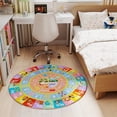 thumbnail image 4 of Janvonne Kids Educational Area Rug for Learning Alphabet,Shape，Numbers,Colors,Season ,Machine washable,Non-Slipfor Nursery,Playroom,Bedroom,47in, 4 of 9