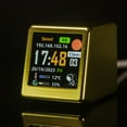 thumbnail image 3 of QualitChoice Temperature-Sensitive Smart Weather Clock Desktop Station Wifi golden, 3 of 6