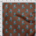 thumbnail image 3 of oneOone Viscose Chiffon Fabric Leaves & Floral Block Print Fabric BTY 42 Inch Wide, 3 of 4