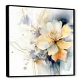 thumbnail image 2 of Designart "Harmonious Blue And Beige Blooms" Abstract Floater Framed Canvas Art Print, 2 of 5
