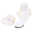 thumbnail image 4 of Girls Pearl Lace Ruffle Mid‑Calf Socks, Baby Toddler Princess Frilly Socks, Soft Cotton‑Blend Kids Dress Socks for Little Girls Party Daily Dress‑up, 4 of 6