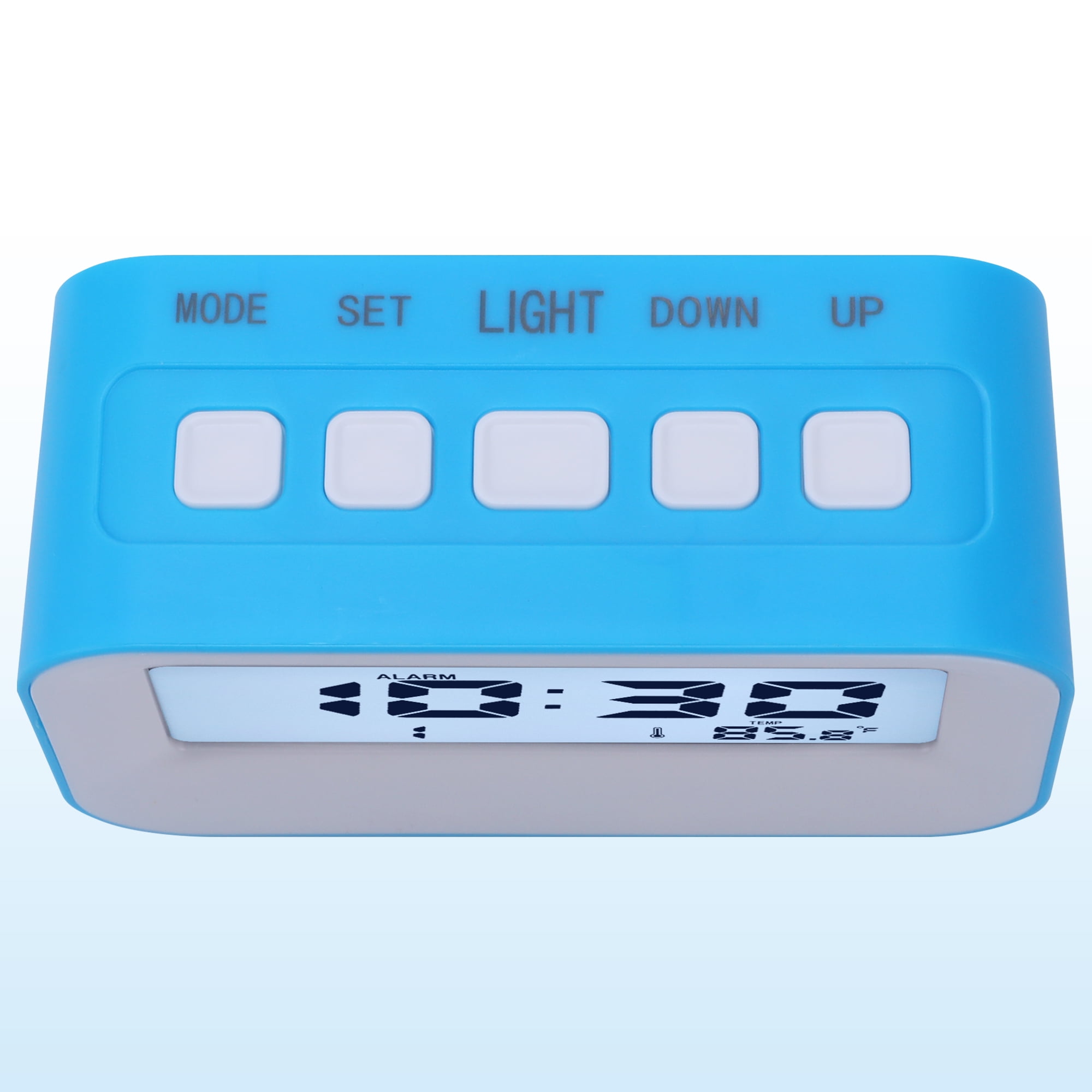 Unique Bargains Electric Alarm Clock with Temperature Display White 4.3"L x 1.8"W x 2.4"H