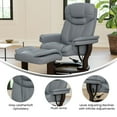 thumbnail image 2 of Flash Furniture Allie LeatherSoft Swivel Recliner with Ottoman Gray (BT7821GY), 2 of 2