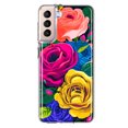 thumbnail image 1 of MUNDAZE Samsung Galaxy S21 Vintage Pastel Abstract Colorful Pink Yellow Blue Roses Double Layer Phone Case Cover, 1 of 5