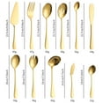 thumbnail image 2 of 7-Piece Matte Silverware Set with Serving Utensils, Stainless Steel Flatware Cutlery Set for 7, Square Tableware Eating Utensils Set for Wedding Restaurant Home, Dishwasher Safe Black, 2 of 8