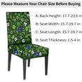 thumbnail image 6 of Green Football Pattern Chair Covers for Dining Room Set of 6, Washable Spandex Parsons Slipcovers, Removable Kitchen Chair Cover, Stretch Seat Protector for Home Party Hotel, 6 of 6